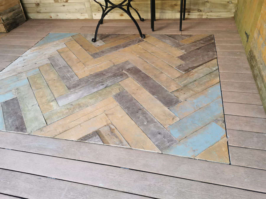 Outdoor bar area flooring