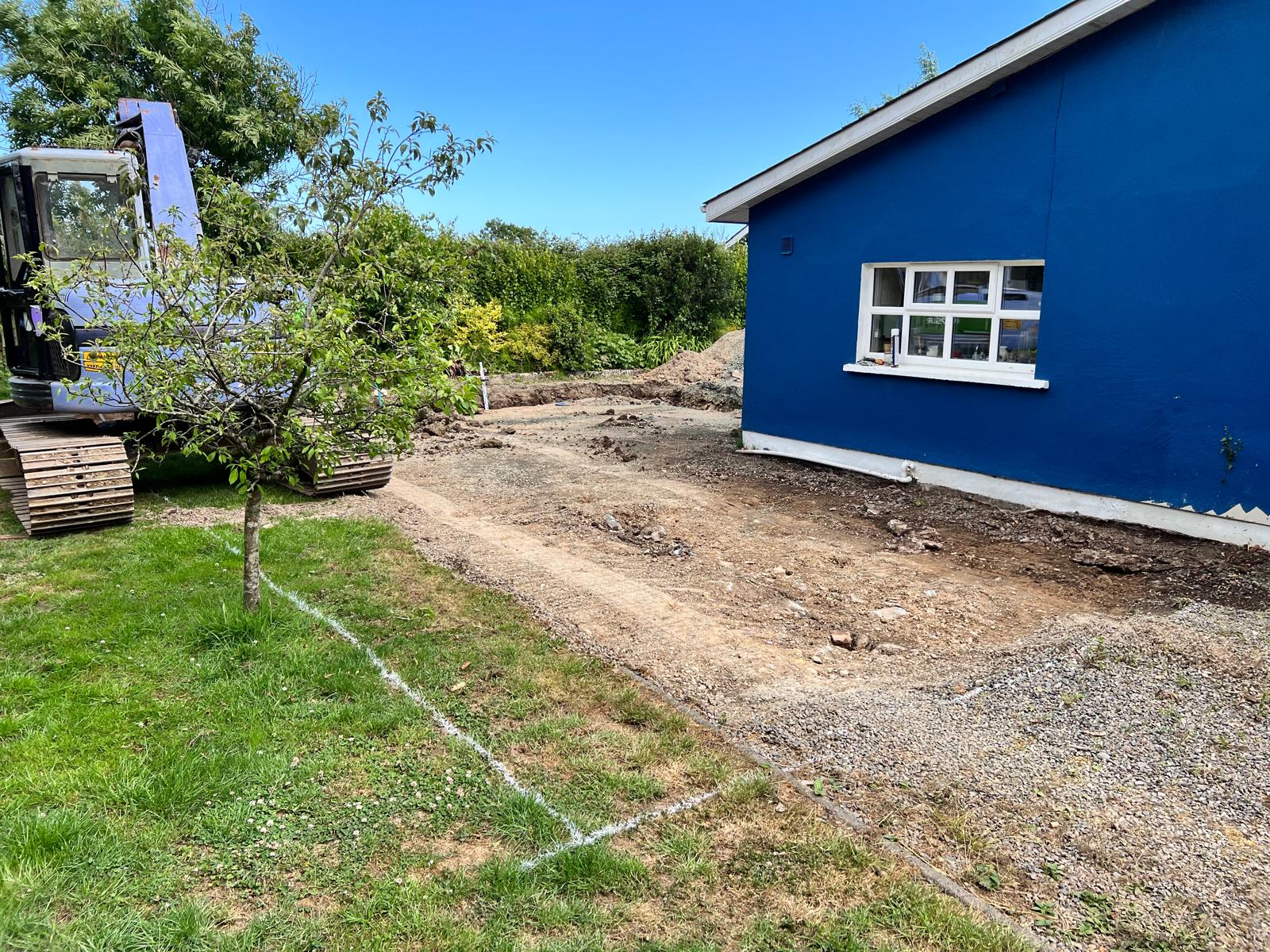 Home extension project groundwork