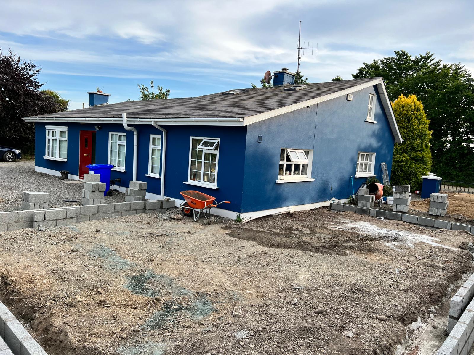 Home extension project groundwork