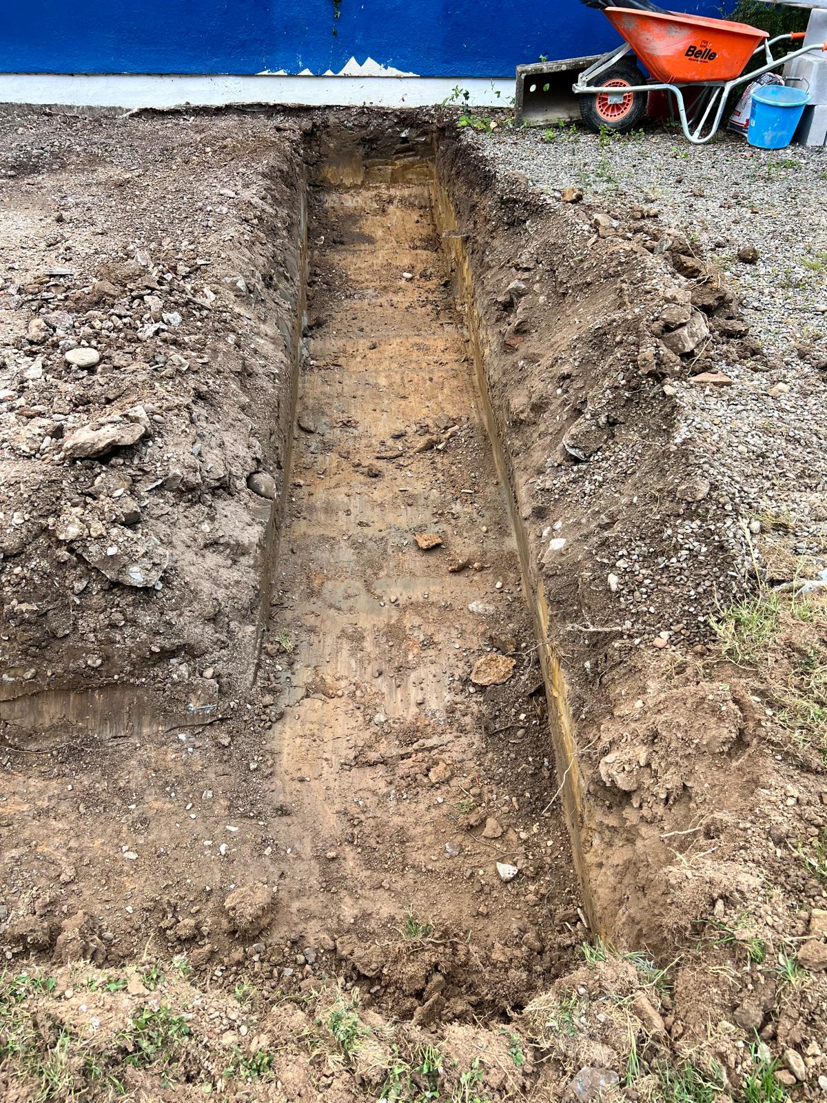 Home extension project groundwork